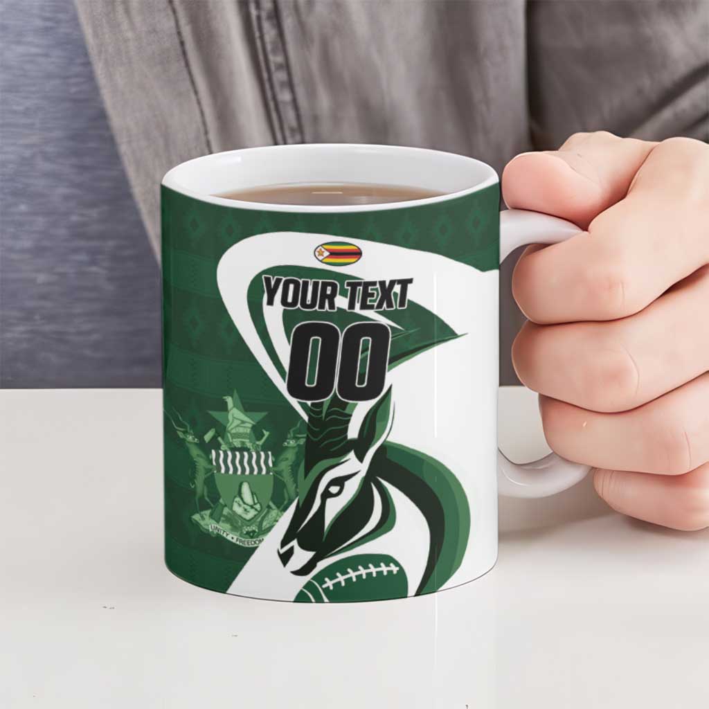 Custom Rugby Zimbabwe Ceramic Mug Sables Is The Champion - Wonder Print Shop