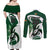 Custom Rugby Zimbabwe Couples Matching Off Shoulder Maxi Dress and Long Sleeve Button Shirt Sables Is The Champion - Wonder Print Shop