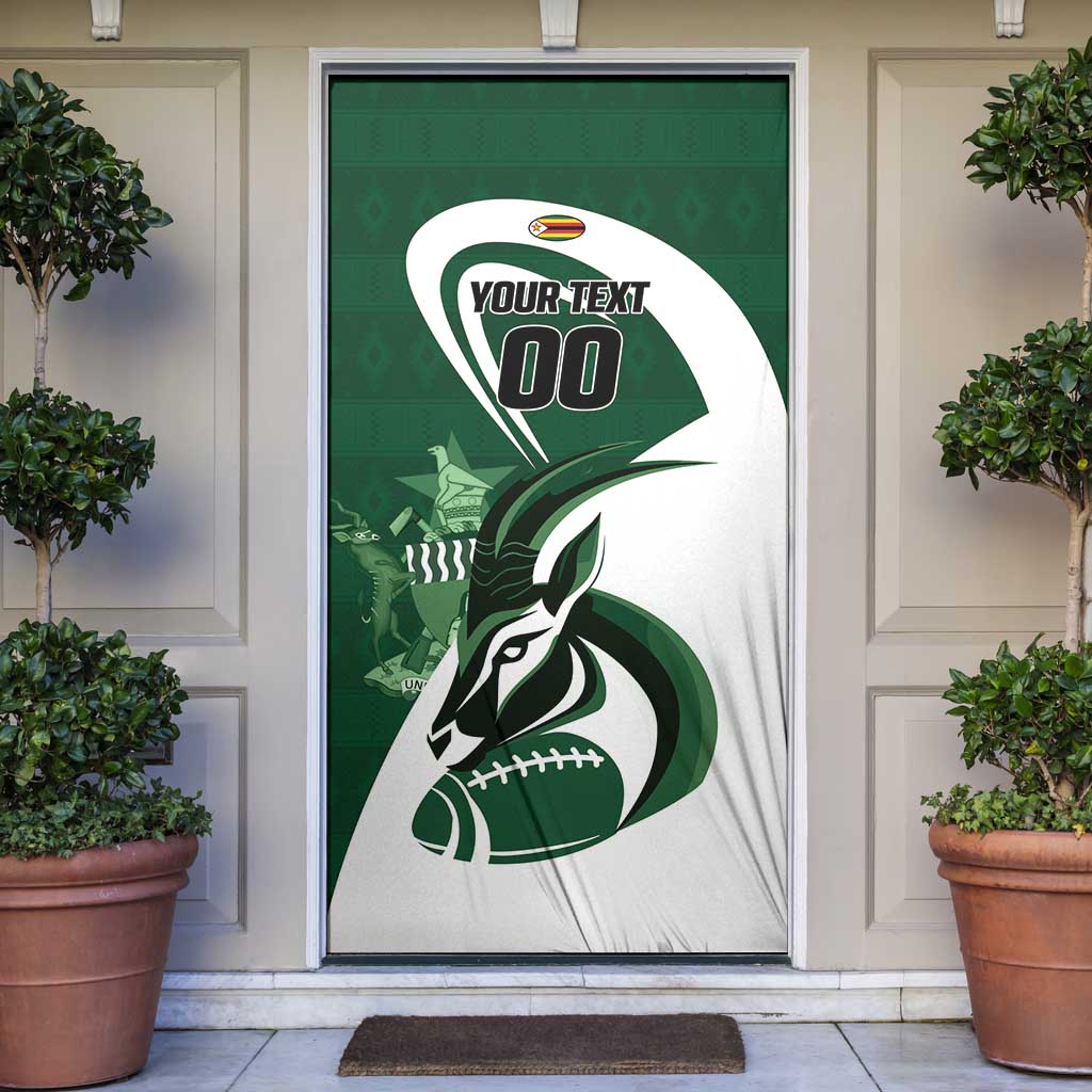 Custom Rugby Zimbabwe Door Cover Sables Is The Champion - Wonder Print Shop