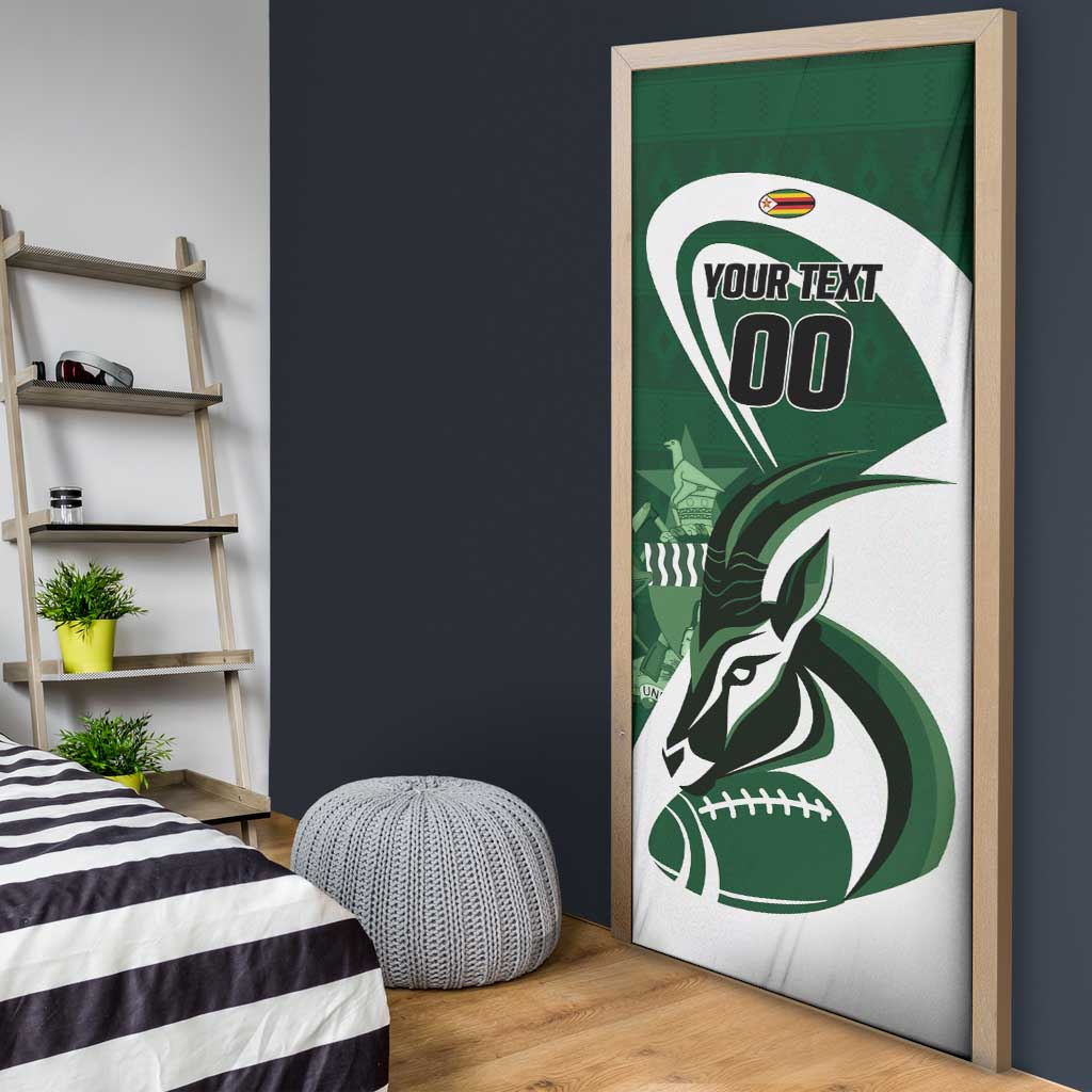 Custom Rugby Zimbabwe Door Cover Sables Is The Champion - Wonder Print Shop