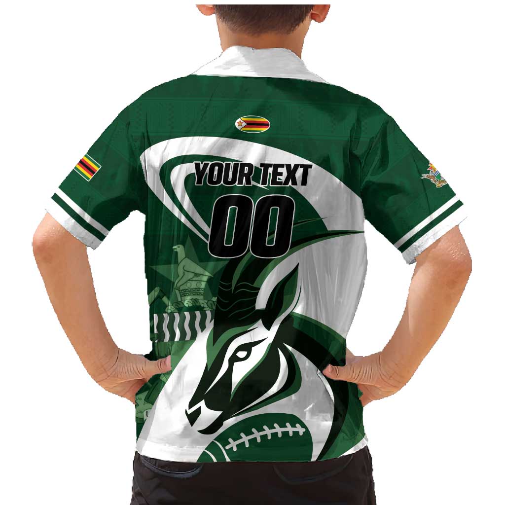 Custom Rugby Zimbabwe Family Matching Mermaid Dress and Hawaiian Shirt Sables Is The Champion - Wonder Print Shop