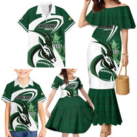 Custom Rugby Zimbabwe Family Matching Mermaid Dress and Hawaiian Shirt Sables Is The Champion - Wonder Print Shop
