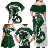 Custom Rugby Zimbabwe Family Matching Off Shoulder Maxi Dress and Hawaiian Shirt Sables Is The Champion - Wonder Print Shop