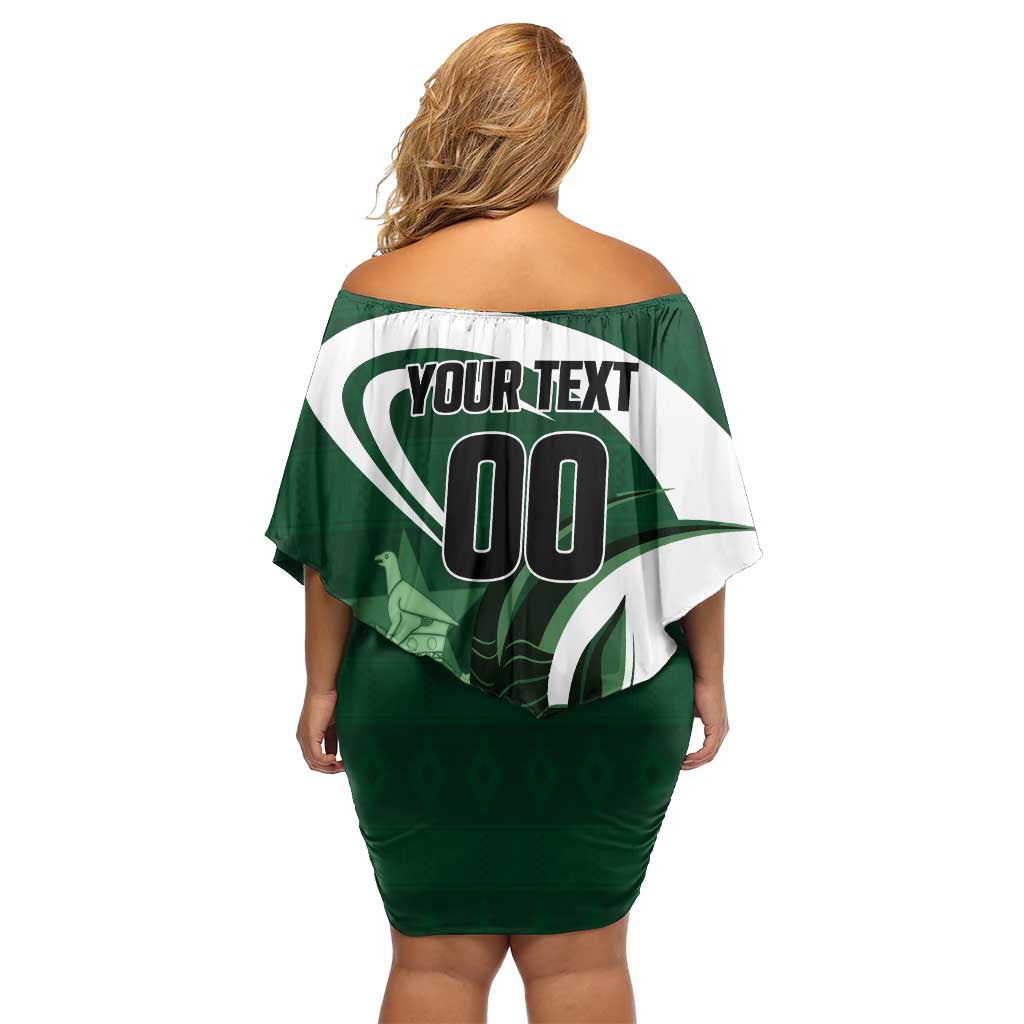 Custom Rugby Zimbabwe Family Matching Off Shoulder Short Dress and Hawaiian Shirt Sables Is The Champion - Wonder Print Shop