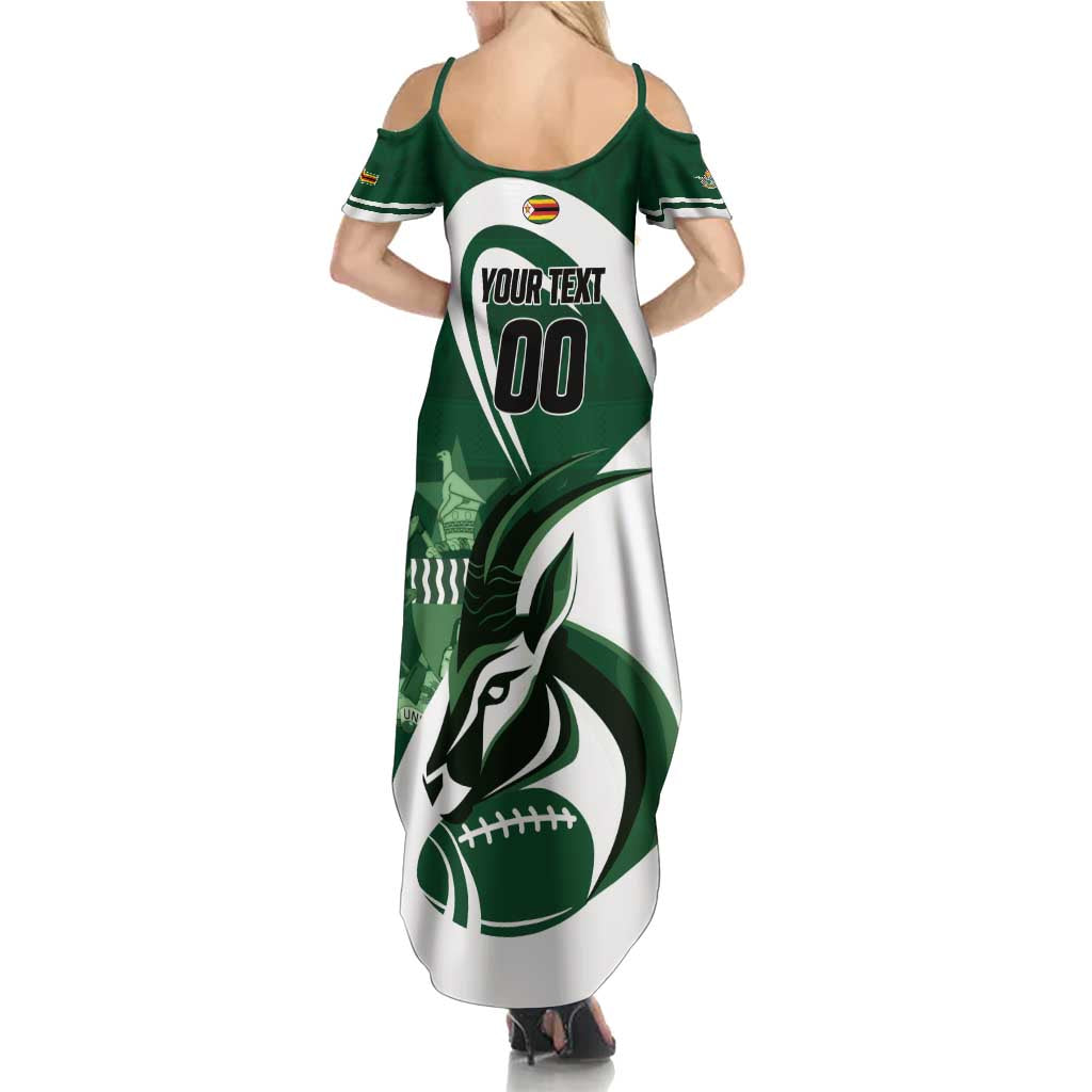 Custom Rugby Zimbabwe Family Matching Summer Maxi Dress and Hawaiian Shirt Sables Is The Champion - Wonder Print Shop