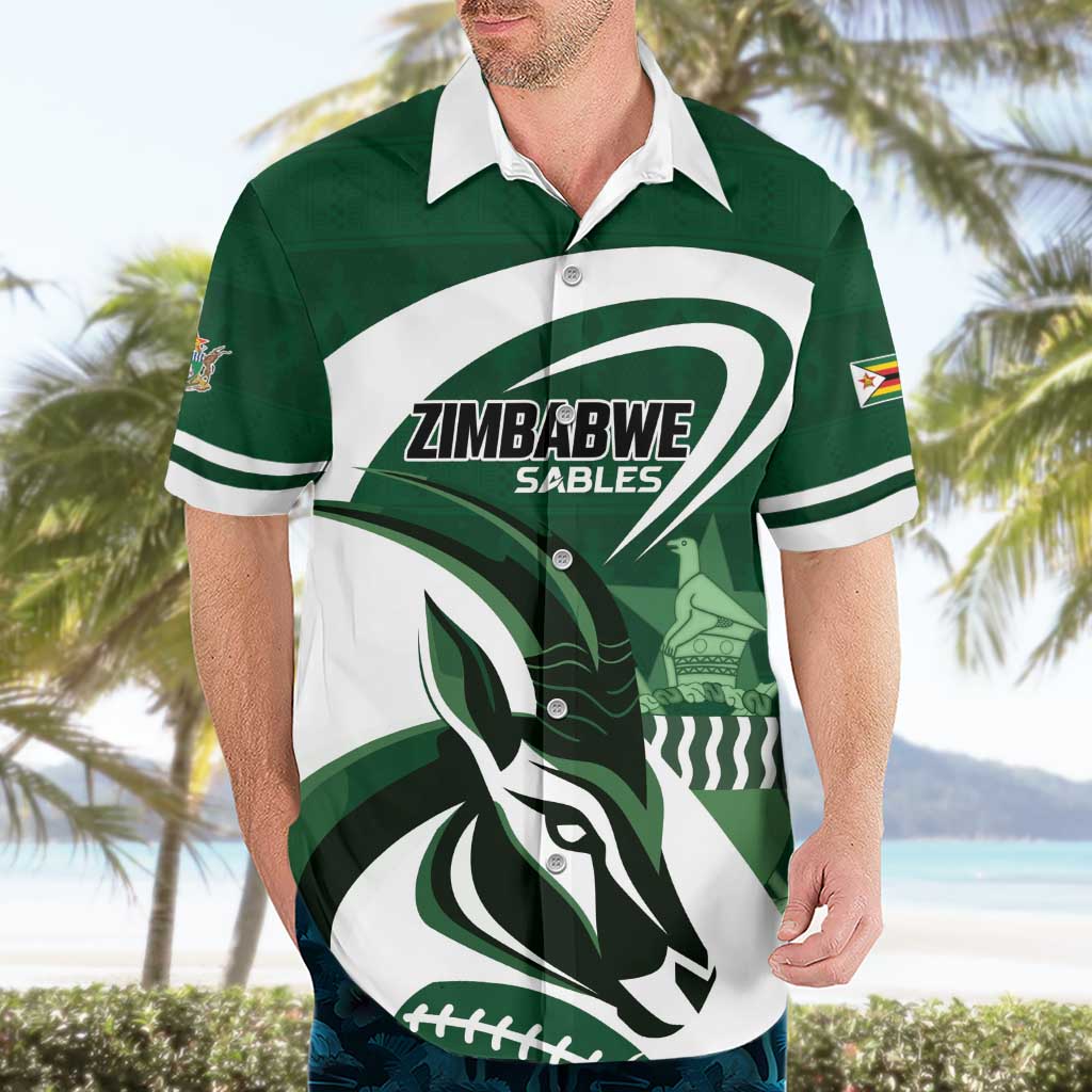 Custom Rugby Zimbabwe Hawaiian Shirt Sables Is The Champion - Wonder Print Shop