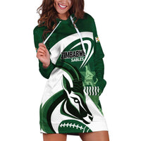 Custom Rugby Zimbabwe Hoodie Dress Sables Is The Champion - Wonder Print Shop