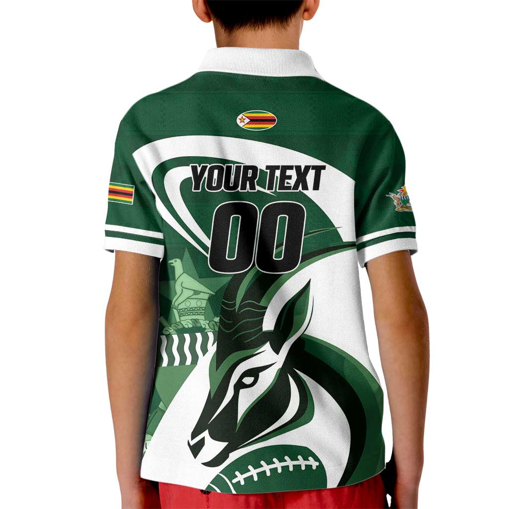 Custom Rugby Zimbabwe Kid Polo Shirt Sables Is The Champion - Wonder Print Shop