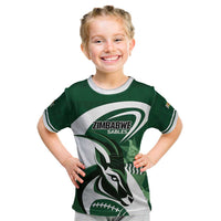Custom Rugby Zimbabwe Kid T Shirt Sables Is The Champion - Wonder Print Shop