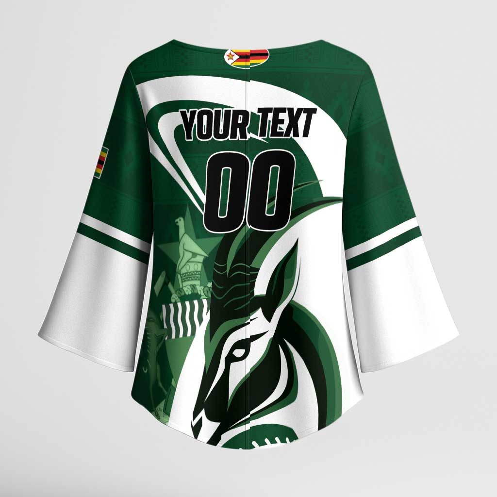 Custom Rugby Zimbabwe Kimono Sleeve Blouse Sables Is The Champion - Wonder Print Shop