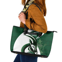 Rugby Zimbabwe Leather Tote Bag Sables Is The Champion - Wonder Print Shop