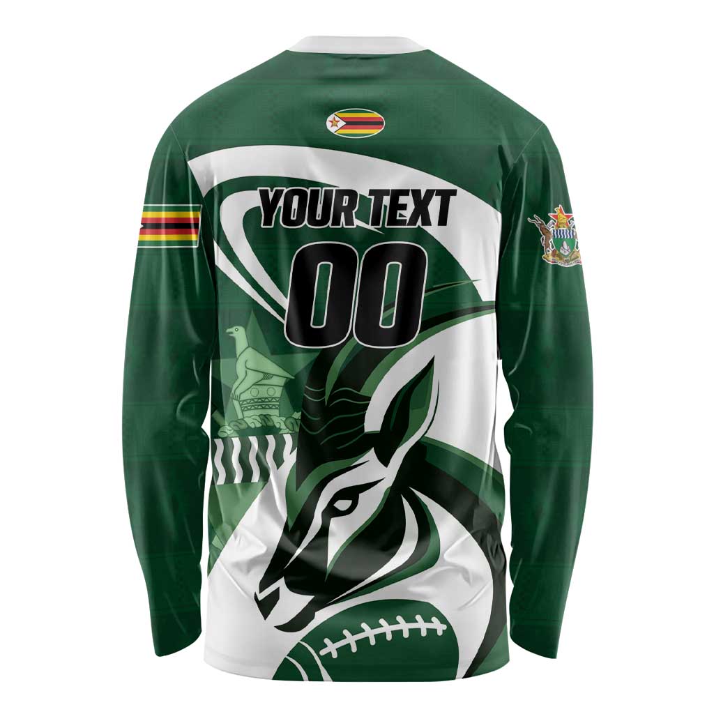Custom Rugby Zimbabwe Long Sleeve Shirt Sables Is The Champion - Wonder Print Shop