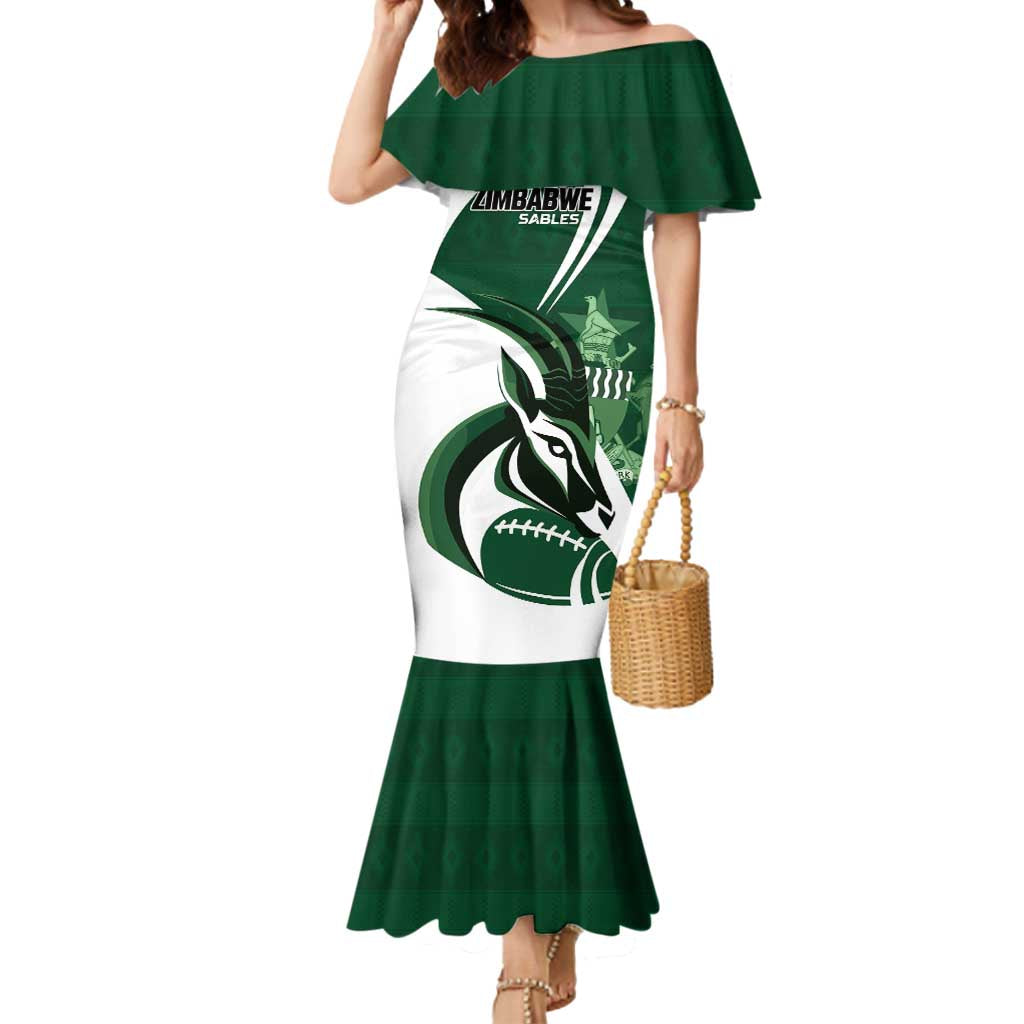 Custom Rugby Zimbabwe Mermaid Dress Sables Is The Champion - Wonder Print Shop