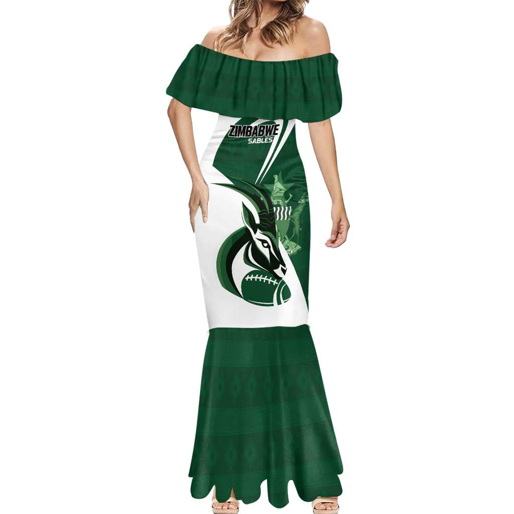 Custom Rugby Zimbabwe Mermaid Dress Sables Is The Champion - Wonder Print Shop