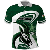 Custom Rugby Zimbabwe Polo Shirt Sables Is The Champion - Wonder Print Shop