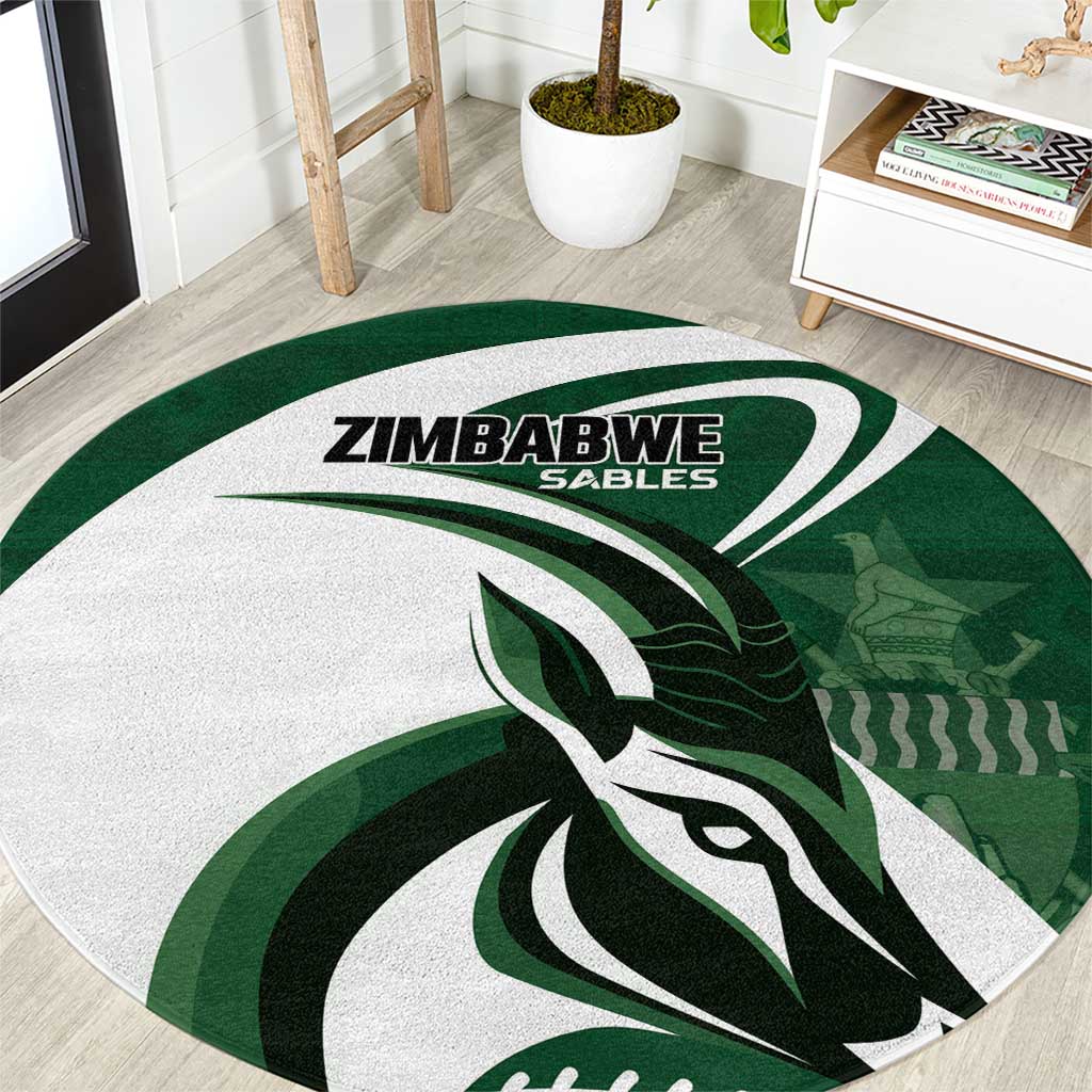 Rugby Zimbabwe Round Carpet Sables Is The Champion - Wonder Print Shop