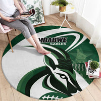 Rugby Zimbabwe Round Carpet Sables Is The Champion - Wonder Print Shop