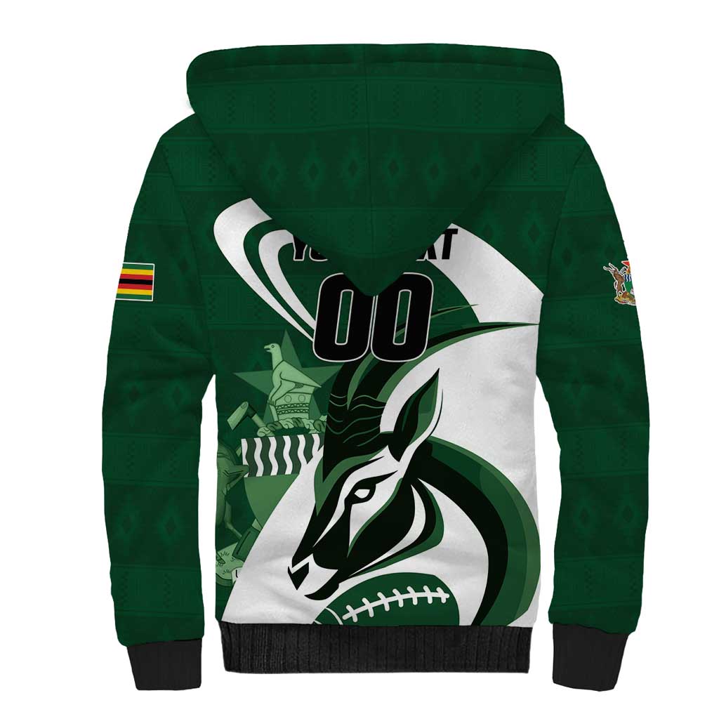 Custom Rugby Zimbabwe Sherpa Hoodie Sables Is The Champion - Wonder Print Shop
