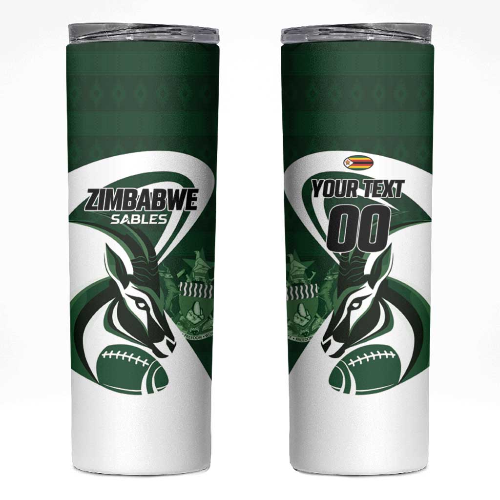 Custom Rugby Zimbabwe Skinny Tumbler Sables Is The Champion - Wonder Print Shop