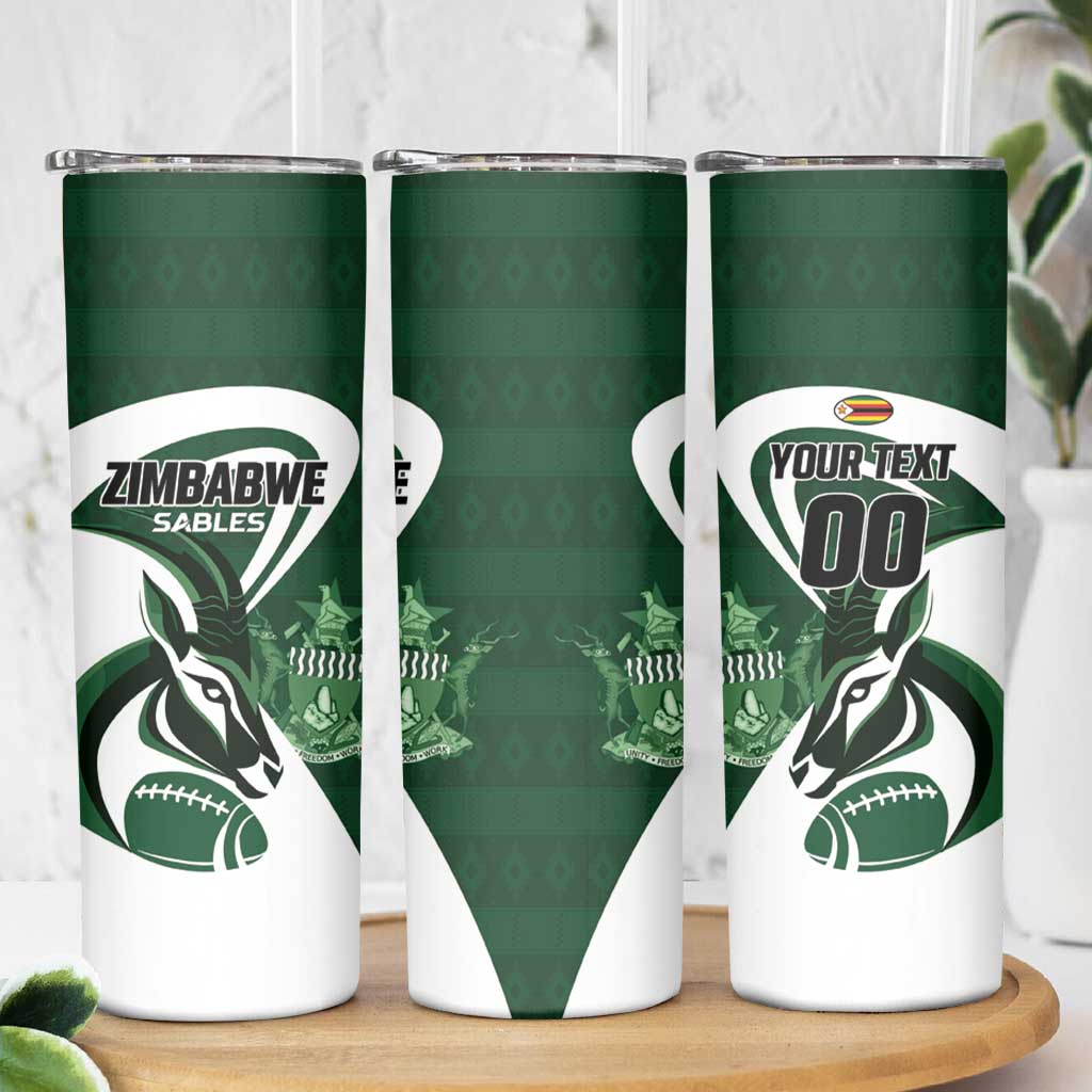 Custom Rugby Zimbabwe Skinny Tumbler Sables Is The Champion - Wonder Print Shop