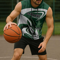 Custom Rugby Zimbabwe Sleeveless Hoodie Sables Is The Champion - Wonder Print Shop