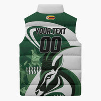 Custom Rugby Zimbabwe Sleeveless Puffer Jacket Sables Is The Champion - Wonder Print Shop