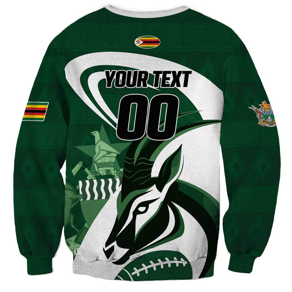 Custom Rugby Zimbabwe Sweatshirt Sables Is The Champion - Wonder Print Shop