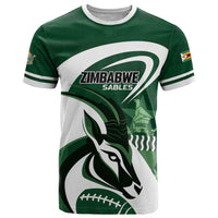 Custom Rugby Zimbabwe T Shirt Sables Is The Champion - Wonder Print Shop