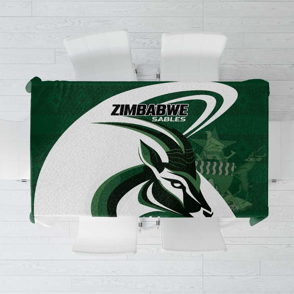 Rugby Zimbabwe Tablecloth Sables Is The Champion - Wonder Print Shop