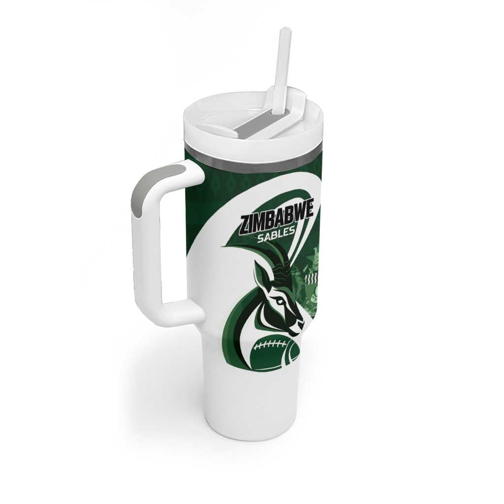 Custom Rugby Zimbabwe Tumbler With Handle Sables Is The Champion - Wonder Print Shop