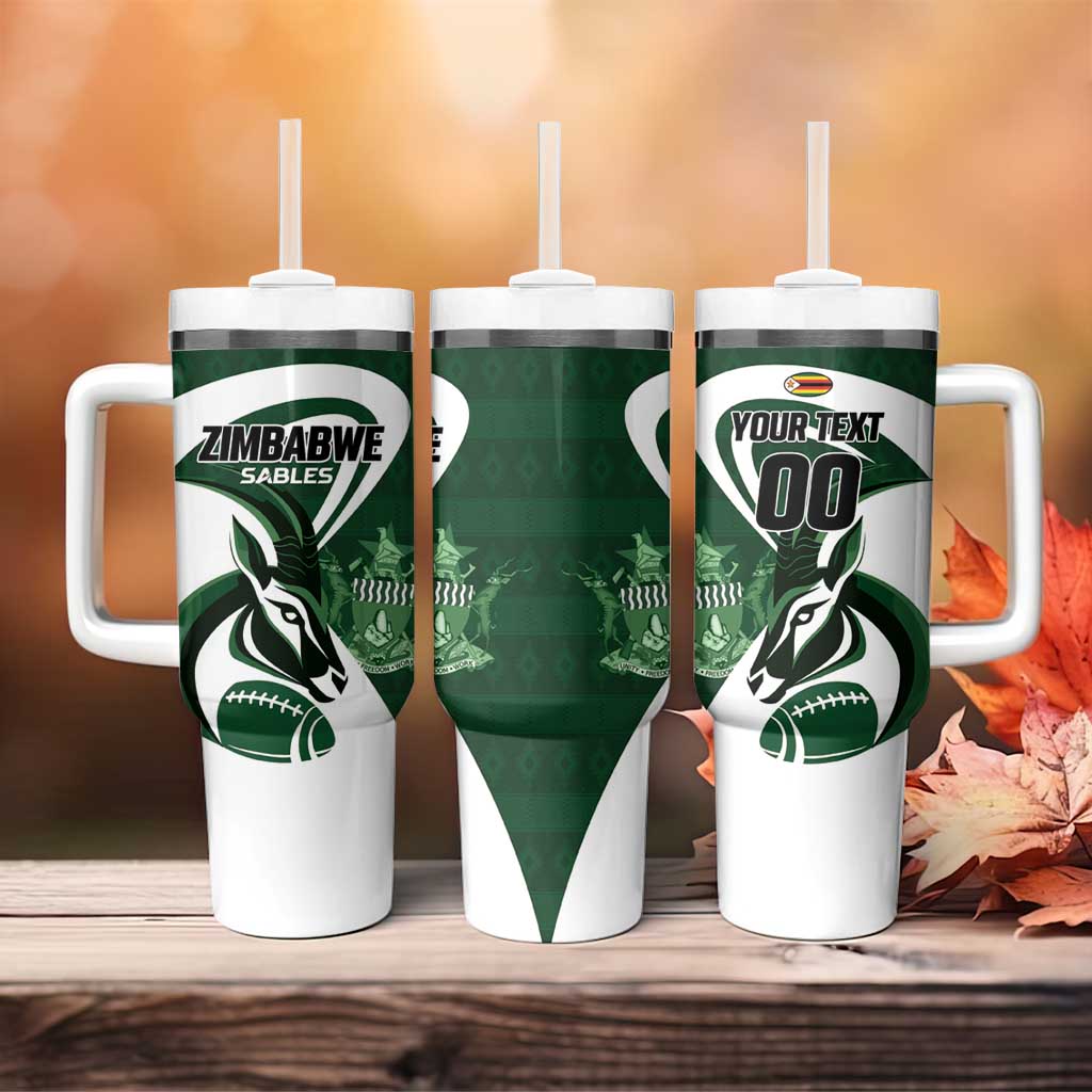 Custom Rugby Zimbabwe Tumbler With Handle Sables Is The Champion - Wonder Print Shop