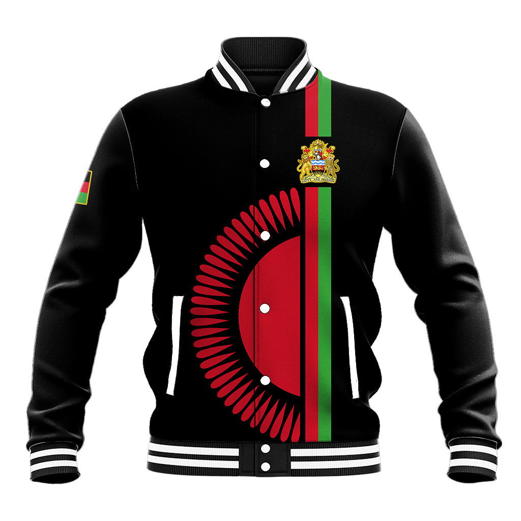Malawi Baseball Jacket With Coat Of Arms Flag Style - Wonder Print Shop