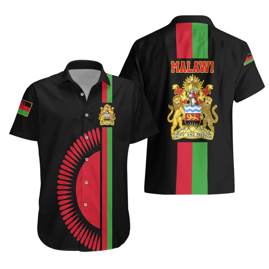 Malawi Hawaiian Shirt With Coat Of Arms Flag Style - Wonder Print Shop