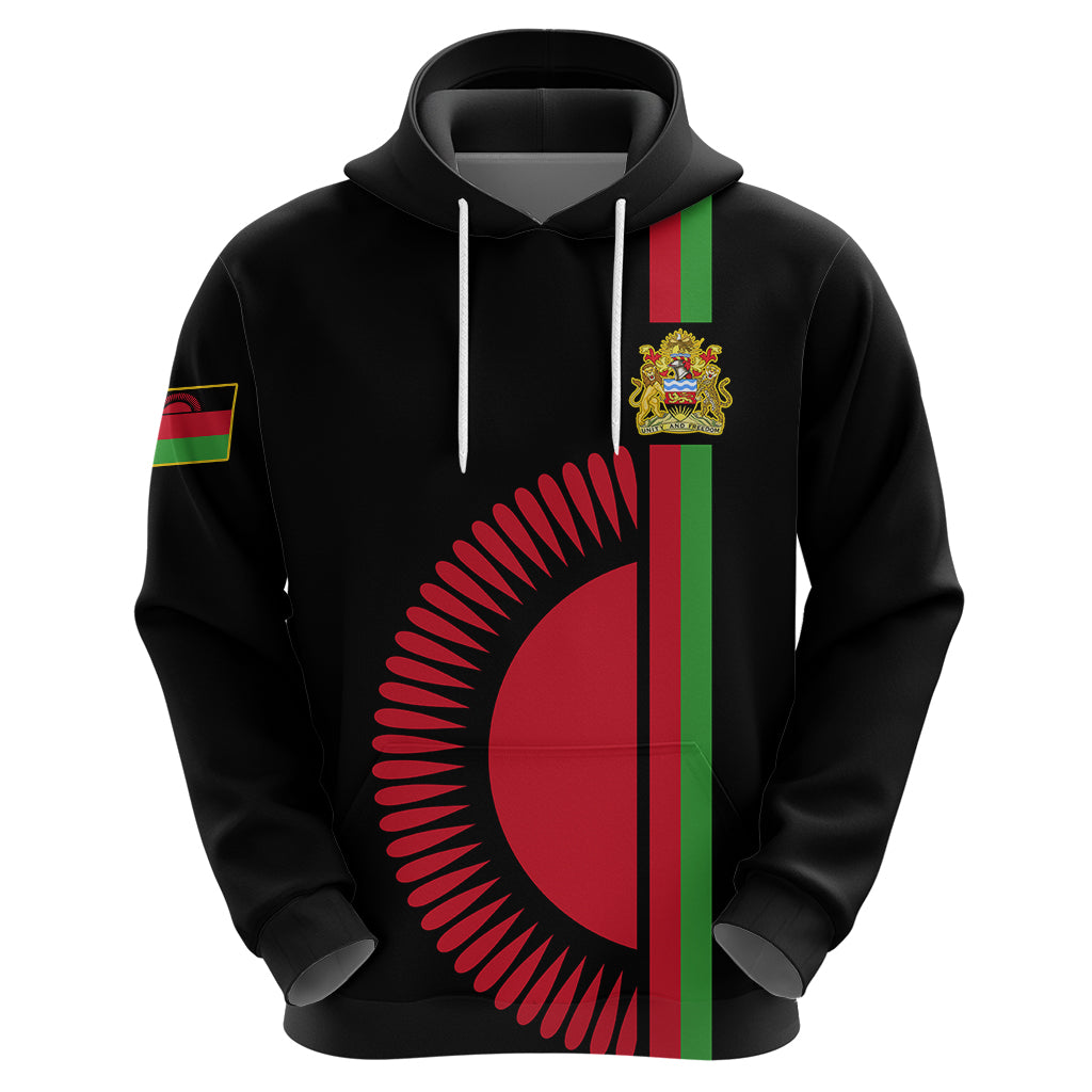 Malawi Hoodie With Coat Of Arms Flag Style - Wonder Print Shop