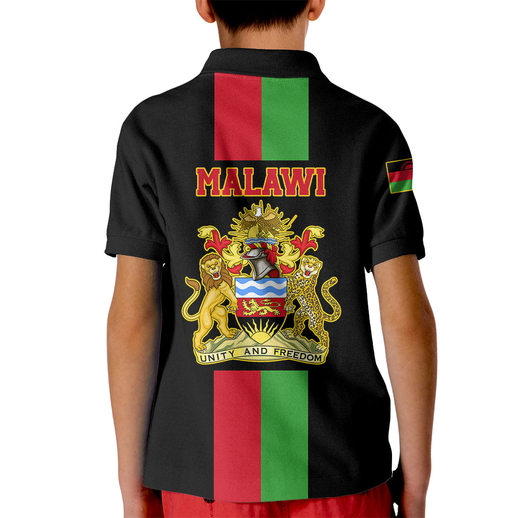 Malawi Kid Polo Shirt With Coat Of Arms Flag Style - Wonder Print Shop