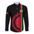 Malawi Long Sleeve Button Shirt With Coat Of Arms Flag Style - Wonder Print Shop