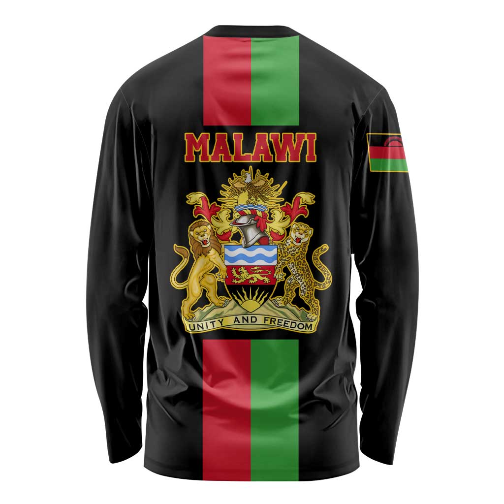 Malawi Long Sleeve Shirt With Coat Of Arms Flag Style LT01