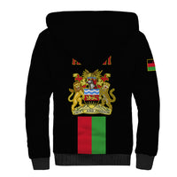 Malawi Sherpa Hoodie With Coat Of Arms Flag Style - Wonder Print Shop