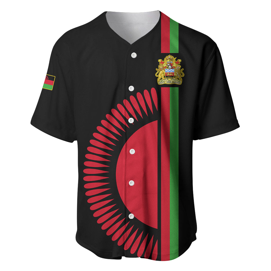 Personalised Malawi Baseball Jersey With Coat Of Arms Flag Style - Wonder Print Shop