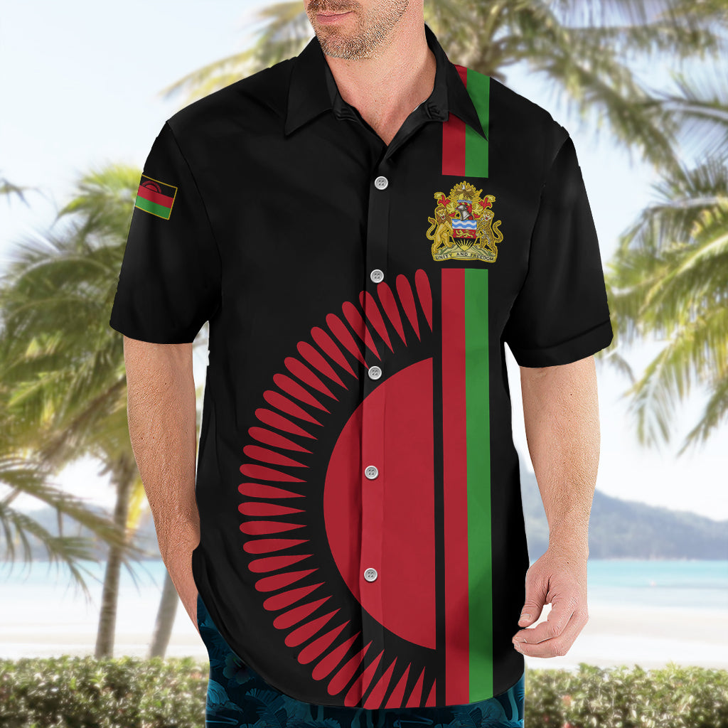 Personalised Malawi Hawaiian Shirt With Coat Of Arms Flag Style - Wonder Print Shop