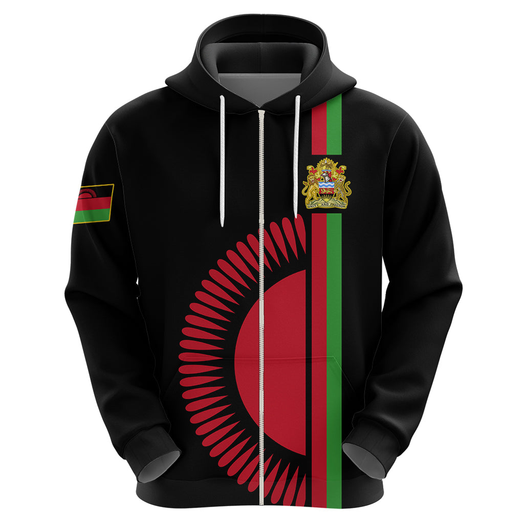Personalised Malawi Hoodie With Coat Of Arms Flag Style - Wonder Print Shop