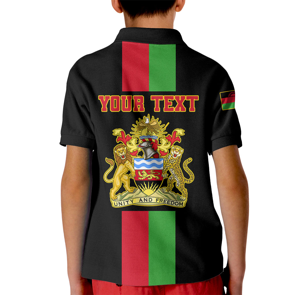 Personalised Malawi Kid Polo Shirt With Coat Of Arms Flag Style - Wonder Print Shop