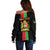 Personalised Malawi Off Shoulder Sweater With Coat Of Arms Flag Style - Wonder Print Shop