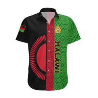 Malawi Hawaiian Shirt With Coat Of Arms Mix African Pattern - Wonder Print Shop