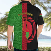 Malawi Hawaiian Shirt With Coat Of Arms Mix African Pattern - Wonder Print Shop