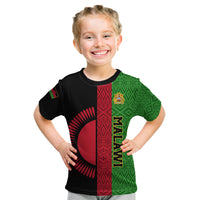 Malawi Kid T Shirt With Coat Of Arms Mix African Pattern - Wonder Print Shop