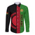 Malawi Long Sleeve Button Shirt With Coat Of Arms Mix African Pattern - Wonder Print Shop