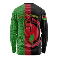 Malawi Long Sleeve Shirt With Coat Of Arms Mix African Pattern LT01
