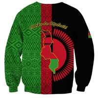 Malawi Sweatshirt With Coat Of Arms Mix African Pattern - Wonder Print Shop