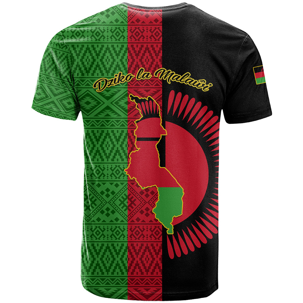 Malawi T Shirt With Coat Of Arms Mix African Pattern - Wonder Print Shop